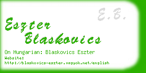 eszter blaskovics business card